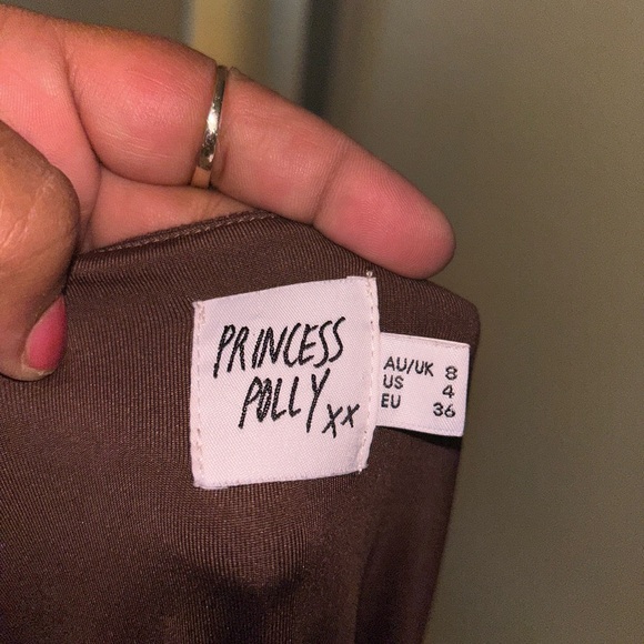 Princess Polly Nolan Mini Dress - Brown Sweetheart Bodycon - Picture 7 of 10